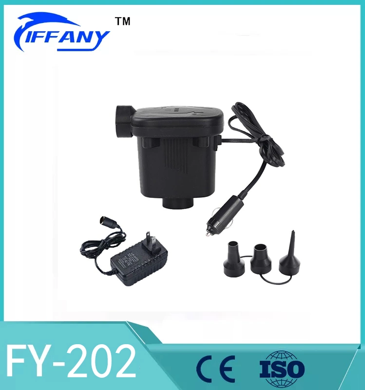 12V 2-Way Auto Portable Electric Air Pump 3 Nozzles Meets Different Inflatable Boat/Beds/Mattresses